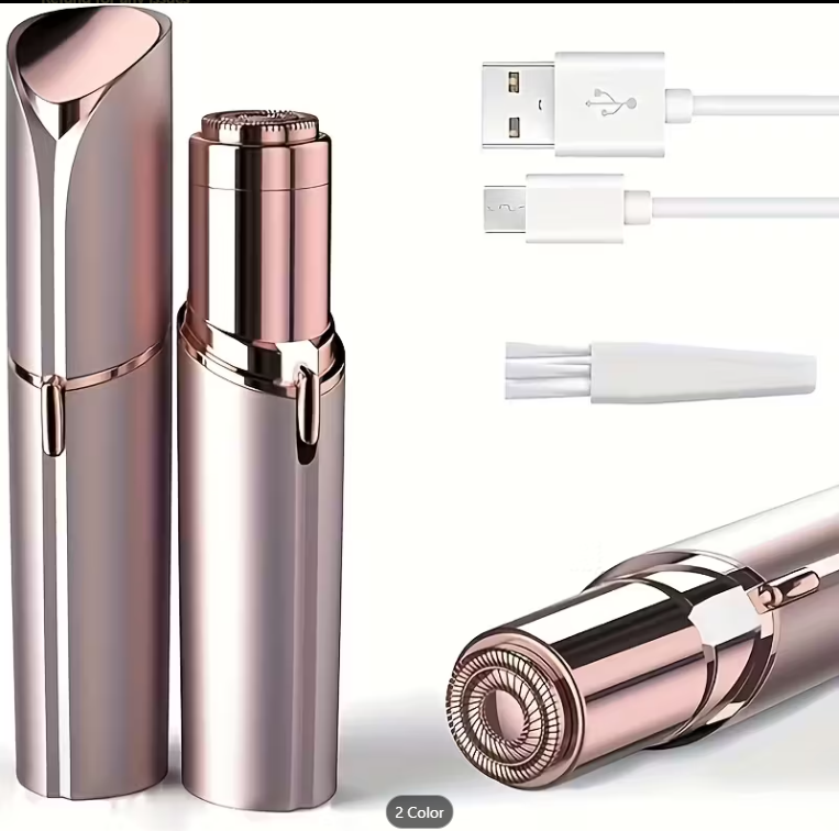 Facial Hair Remover & Eyebrow Razor – 3-in-1 Epilator for Face, Lips, Chin, Arms, Body & Beard, Perfect for Home and Travel