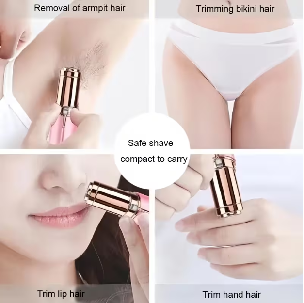 Facial Hair Remover & Eyebrow Razor – 3-in-1 Epilator for Face, Lips, Chin, Arms, Body & Beard, Perfect for Home and Travel