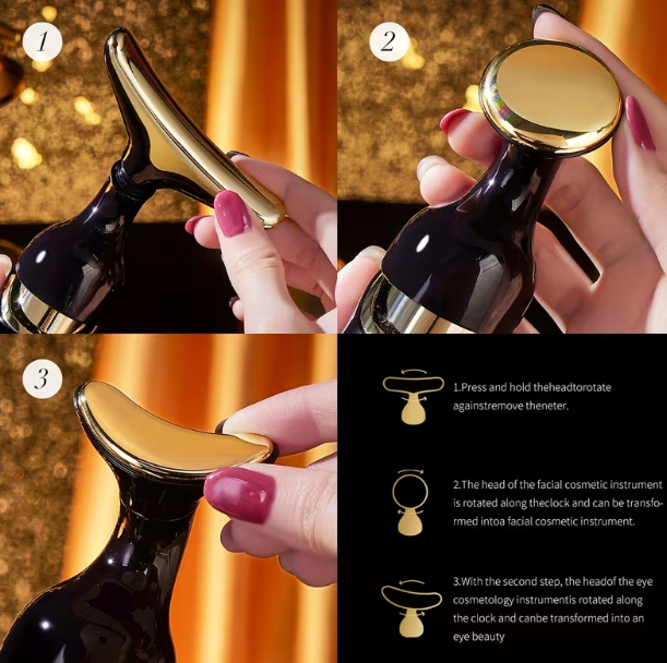 GlassGlow 3-in-1 Face, Eye & Neck Massager