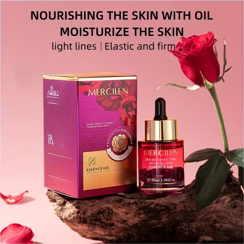 MERCILEN Rose Essential Oil with Hypoallergenic Plant-Based Squalane