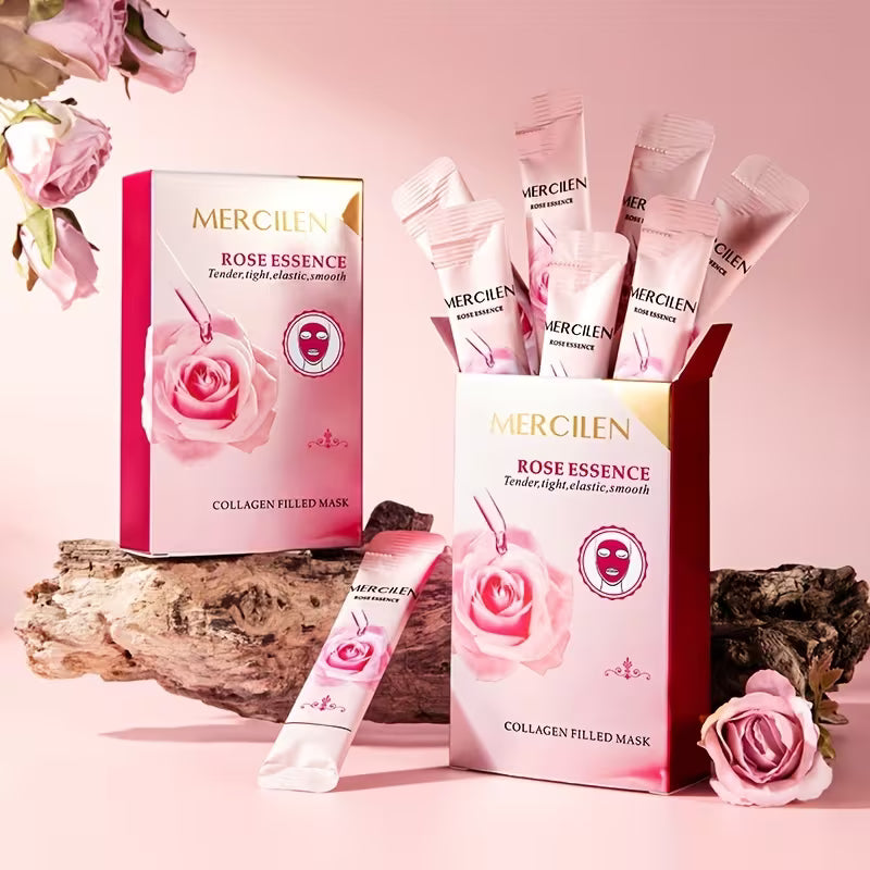 MERCILEN ROSE ESSENCE COLLAGEN FILLED MASK